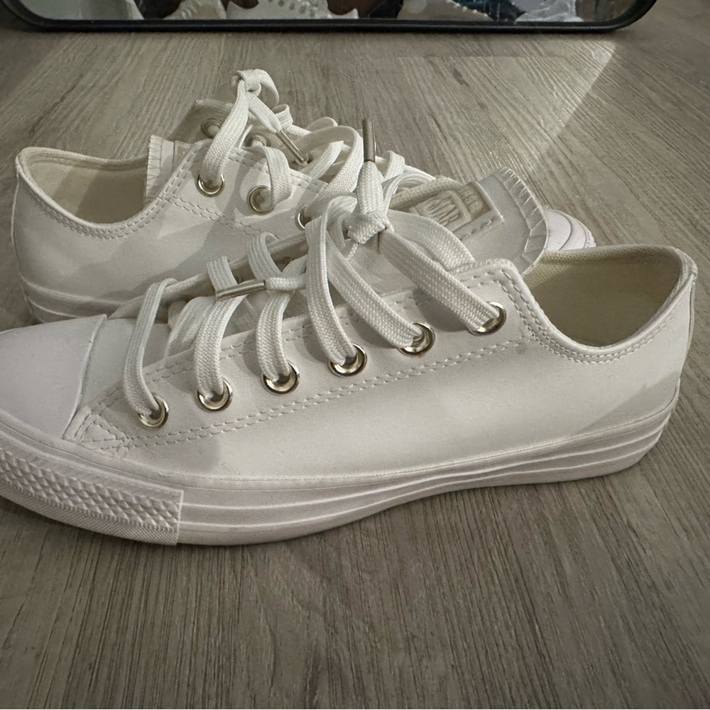 Converse White Canvas Low-Top Sneakers